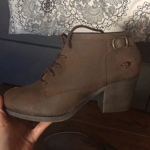 Brown ankle booties